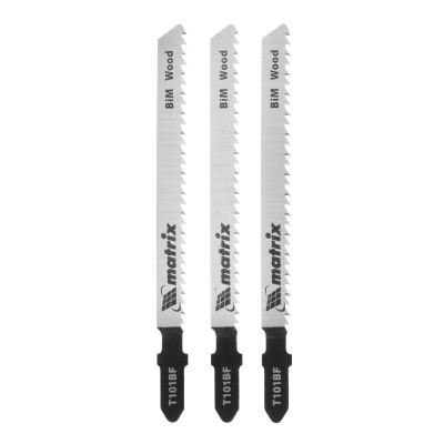 Полотна для электролобзика по дереву, 3 шт, T101BF, 75 x 2,5 мм, Bimetal Matrix Professional, ( 78211 )