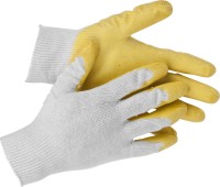 Перчатки STAYER "МASTER" трикотажные, обливная ладонь из латекса, х/б, 13 класс, L-XL,  ( 11408-XL )