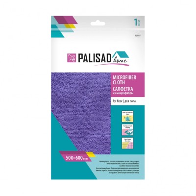 Салфетка из микрофибры для пола, 500 x 600 мм, фиолетовая, Home Palisad ( 923315 )