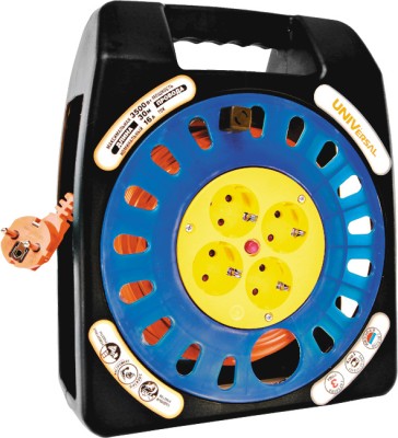 Удлинитель силовой на катушке с заземлением "UNIVERSAL"ПВС (3x1,5 мм) 16 А, 3500 Вт, 30 м ( 83273 )