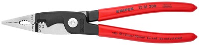 Электромонтажные клещи фосфатированные, черного цвета 200 мм, KNIPEX,  ( KN-1381200 )