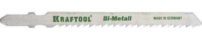 Полотна KRAFTOOL, T127DF, для эл/лобзика, Bi-Metall, по мягкому металлу (3-15мм), EU-хвост., шаг 3мм, 75мм, 2шт,  ( 159556-3 )