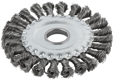 Корщетка дисковая прямая, посадочный диаметр 22,2 мм, стальная витая проволока 125 мм ( 39030 )