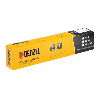 Электроды DER-3, диам. 3 мм, 5 кг, рутиловое покрытие// Denzel ( 97511 )