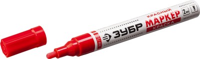 МК-750 красный, маркер-краска, круглый наконечник, ЗУБР ( 06325-3 )