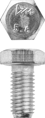 Болт ГОСТ 7798-70, M12 x 25 мм, 5 кг, кл. пр. 5.8, оцинкованный, ЗУБР,  ( 303080-12-025 )