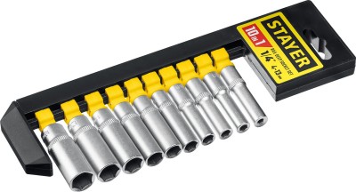 STAYER RSS 10SD, 10 предм., (1/2"), Набор торцовых головок (27759-H10)