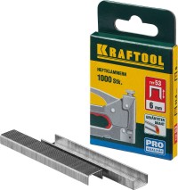 18  мм скобы для степлера тонкие тип 53, 1000 шт, KRAFTOOL,  ( 31670-18 )