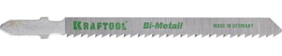 Полотна KRAFTOOL, T101BF, для эл/лобзика, Bi-Metall, по твердому дереву, чистый рез, EU-хвост., шаг 2,5мм, 75мм, 2шт,  ( 159507-2,5 )