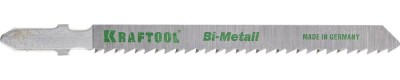 Полотна KRAFTOOL, T101BF, для эл/лобзика, Bi-Metall, по твердому дереву, чистый рез, EU-хвост., шаг 2,5мм, 75мм, 2шт,  ( 159507-2,5 )