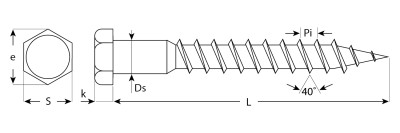 Шурупы ШДШ с шестигранной головкой (DIN 571), 160 х 12 мм, 150 шт, ЗУБР,  ( 300450-12-160-150 )
