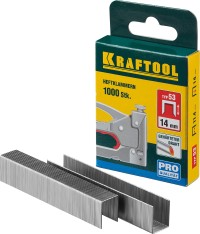 14 мм скобы для степлера тонкие тип 53, 1000 шт,  KRAFTOOL, ( 31670-14 )