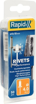 RAPID заклепка из алюминия d4.0 x 18 мм, 50 шт ( 5000386 )