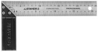 Угольник STAYER "PROFI" столярный, гравированная шкала, нержавеющее полотно 37мм, 250мм,  ( 3431-25_z01 )