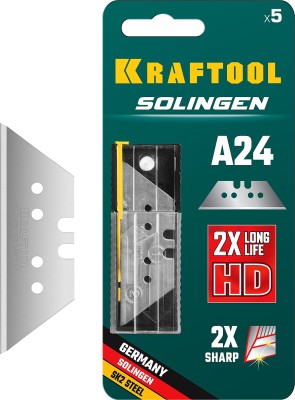 Лезвия трапециевидные SOLINGEN, тип А24, 5 шт, KRAFTOOL ( 09625-S5_z02 )
