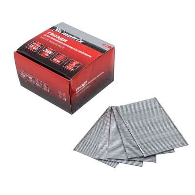 Гвозди для пневматического нейлера 16GA, сечение 1,6 х 1,4, длина 50 мм, 2500 шт Matrix, ( 57615 )