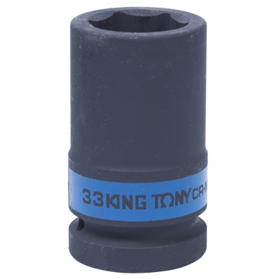KING TONY Головка торцевая ударная глубокая шестигранная 1", 33 мм ( 843533M )