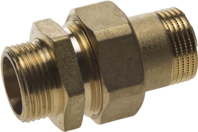 Соединитель GENERAL FITTINGS прямой с накидной гайкой, латунь, ш/ш, 3/4",  ( 51037-S/S-3/4 )