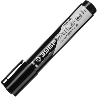 МП-300 черный, перманентный  маркер, заостренный наконечник, ЗУБР, 06322-2
