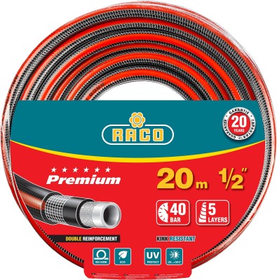 Шланг RACO PREMIUM поливочный, 40атм., армированный, 5-ти слойный, 1/2"х20м,  ( 40300-1/2-20_z01 )