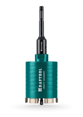 KRAFTOOL DIAMOND d 82 мм (М16, рабочая глубина 75 мм, лазерная сварка), Алмазная Коронка для подрозетников (29820-82)