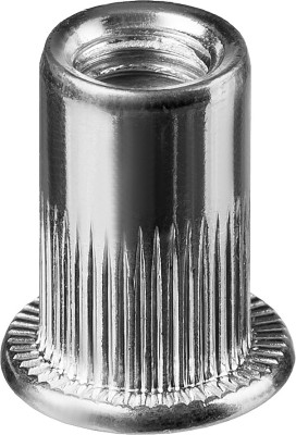 Резьбовые заклепки Nut-S, М4, 1000 шт, стальные с насечками, KRAFTOOL