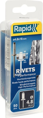 RAPID заклепка из алюминия d4.8x16мм, 50 шт ( 5000390 )