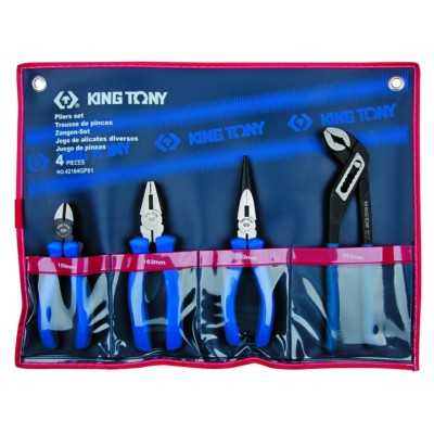 KING TONY Набор пассатижей и бокорезов, 4 предмета ( 42104GP01 )