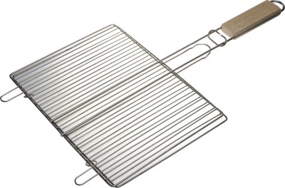Решетка-гриль GRINDA "BARBECUE", плоская, нержавеющая сталь, 300х225мм,  ( 424733 )