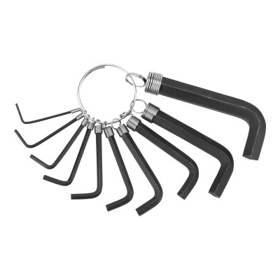 Набор ключей имбусовых HEX, 1,5-10 мм, CrV, 10 шт, оксидированные, на кольце Sparta, ( 112665 )
