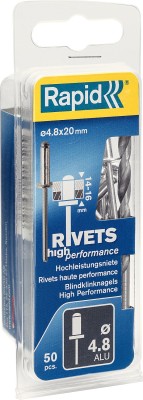 RAPID заклепка из алюминия d4.8x20мм, 50 шт ( 5000391 )