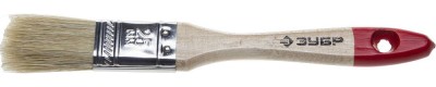 Кисть плоская ЗУБР "УНИВЕРСАЛ-СТАНДАРТ ", натуральная щетина, деревянная ручка, 25мм ,  ( 4-01001-025 )