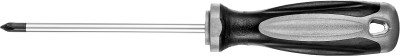 Отвертка MIRAX 25096-1-10, закаленный стержень, двухкомпонентная рукоятка, PH1x100мм,  ( 25096-1-10 )