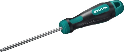 Отвертка KRAFTOOL, Cr-Mo-V сталь, двухкомпонентная противоскользящая рукоятка, TORX Hole, №25x100мм,  ( 250077-25-100 )
