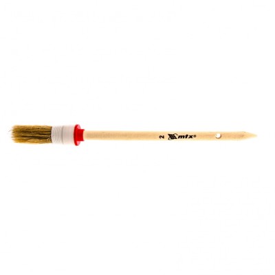 Кисть круглая, № 2, 20 мм, натуральная щетина, деревянная ручка Matrix, ( 82072 )