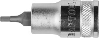 Торцовая бита-головка KRAFTOOL "INDUSTRIE QUALITAT", материал S2, HEX, сатинированная, 1/2", H3,  ( 27908-03_z01 )