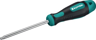 Отвертка KRAFTOOL, Cr-Mo-V сталь, двухкомпонентная противоскользящая рукоятка, TORX Hole, №30x100мм,  ( 250077-30-100 )