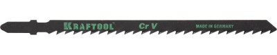 Полотна KRAFTOOL, T244D, для эл/лобзика, Cr-V, по дереву, ДВП, ДСП, фигурный рез, EU-хвост., шаг 4мм, 75мм, 2шт,  ( 159523-4 )