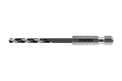 STAYER НЕХ-1/4″, d 4.5 х 103 мм, сверло по металлу для винтовёртов и шуруповертов IMPACT READY (29603-4.5)