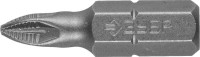 Биты ЗУБР "МАСТЕР" кованые, хромомолибденовая сталь, тип хвостовика C 1/4", PZ1, 25мм, 2шт,  ( 26003-1-25-2 )