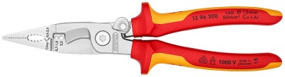 Электромонтажные клещи хромированные 200 мм, KNIPEX,  ( KN-1396200 )