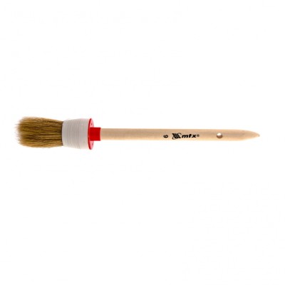 Кисть круглая, № 6, 30 мм, натуральная щетина, деревянная ручка Matrix, ( 82076 )