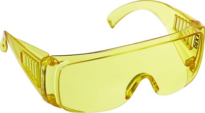 Защитные жёлтые очки DEXX широкая монолинза с дополнительной боковой защитой и вентиляцией, открытого типа ( 11051_z02 )
