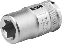 Торцовая головка KRAFTOOL "INDUSTRIE QUALITAT", Cr-V, внешний TORX, хромосатинированная, 1/2", Е 18,  ( 27810-18_z01 )