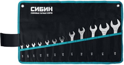 Набор рожковых гаечных ключей 12 шт, 6 - 32 мм, СИБИН, ( 27013-H12 )