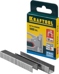 10 мм скобы для степлера тонкие тип 53, 1000 шт, KRAFTOOL , ( 31670-10 )