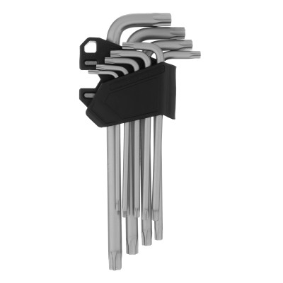 Набор ключей имбусовых Torx-Tempered, TT10-50, CrV, 9 шт., удлиненные Сибртех ( 123717 )