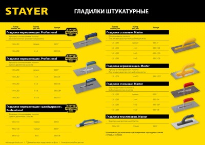 Гладилка STAYER "PROFI" нержавеющая с деревянной ручкой, зубчатая, 8х8мм,  ( 0802-08 )