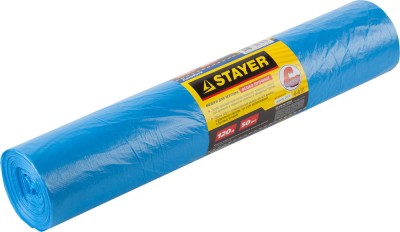 Мешки особопрочные STAYER "Comfort" для сбора мусора, голубые, 120л, 50шт,  ( 39156-120 )