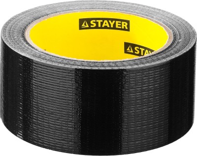 Армированная лента, STAYER Professional 12086-50-25, универсальная, влагостойкая, 48мм х 25м, черная,  ( 12086-50-25 )